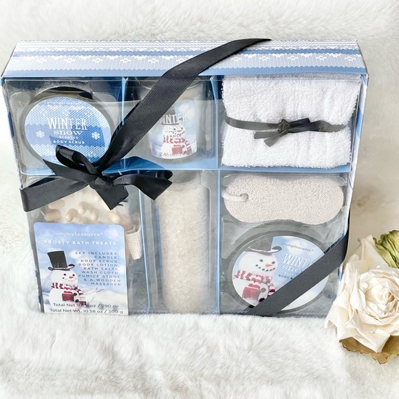 New with tags 7pc Skin Care Gift Set candle, Body scrub lotion Bath salts cloth, - Picture 3 of 4